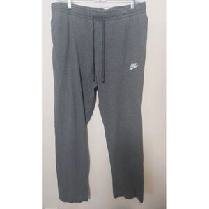 Nike Air Swoosh Jersey Pant Men Gray 804421-07 Drawstring Pockets XL Embroidered